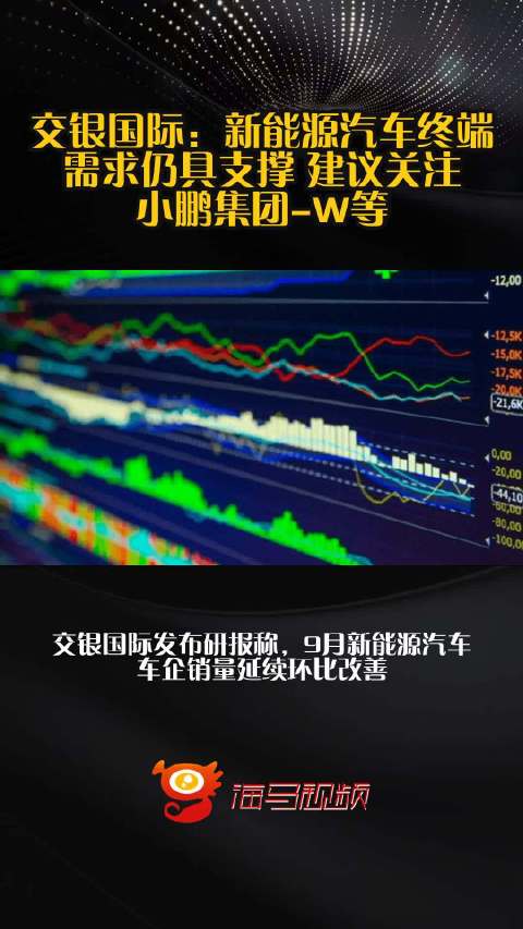 交银国际：新能源汽车终端需求仍具支撑 建议关注小鹏集团-W等