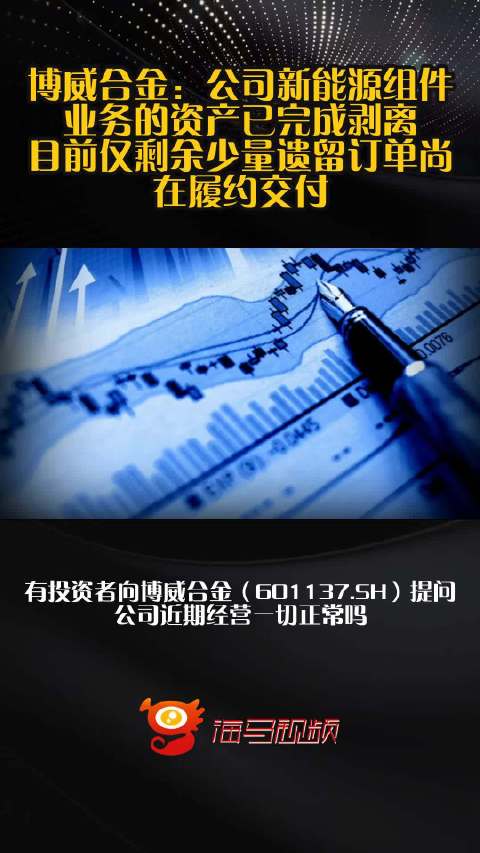 博威合金：公司新能源组件业务的资产已完成剥离，目前仅剩余少量遗留订单尚在履约交付