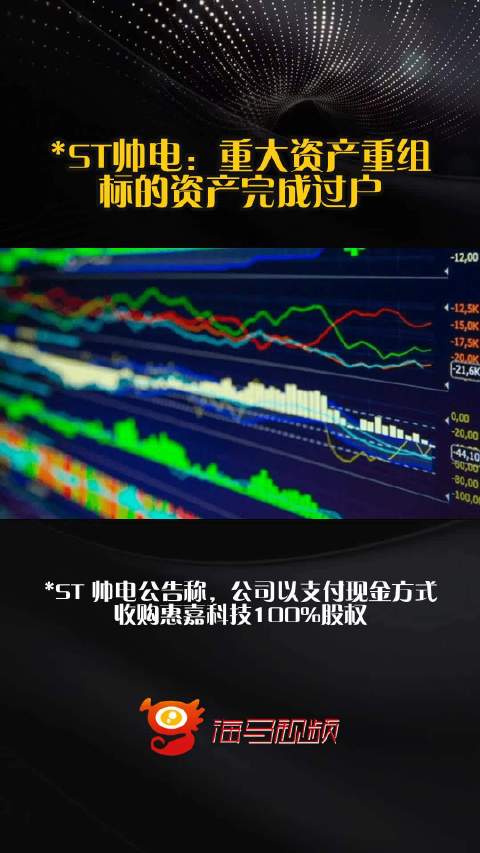 ST帅电：重大资产重组标的资产完成过户