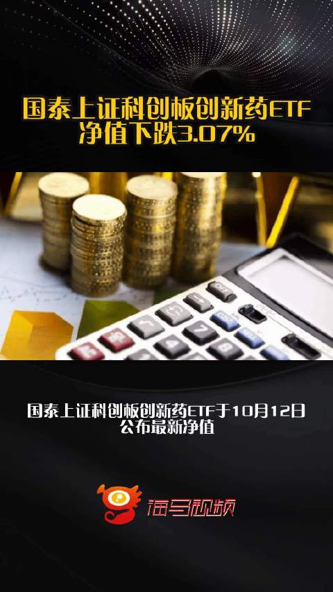 国泰上证科创板创新药ETF净值下跌3.07%