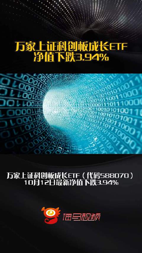 万家上证科创板成长ETF净值下跌3.94%