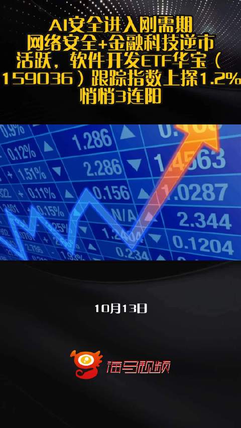 AI安全进入刚需期！网络安全+金融科技逆市活跃，软件开发ETF华宝（159036）跟踪指数上探1.2%悄悄3连阳