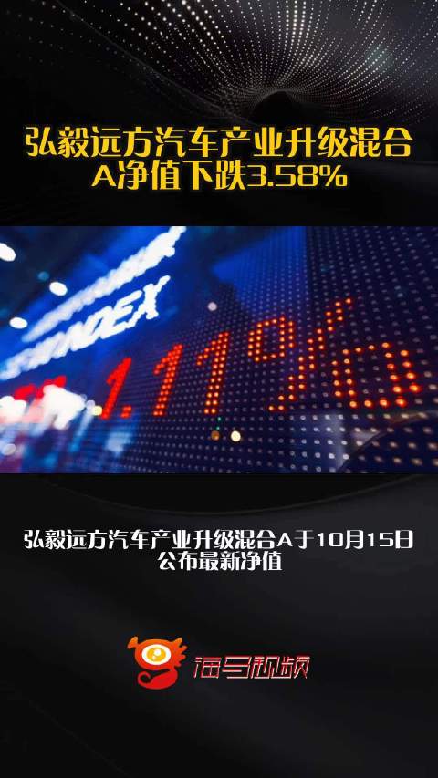 弘毅远方汽车产业升级混合A净值下跌3.58%