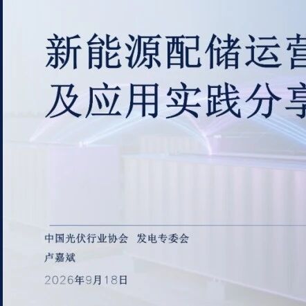 专家PPT丨卢嘉斌:《新能源配储运营政策介绍及应用实践分享》 专家PPT丨卢嘉斌:《新能源配储运营政策介绍及应用实践分享》