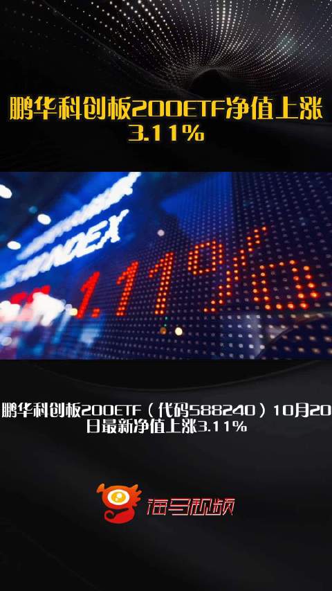 鹏华科创板200ETF净值上涨3.11%