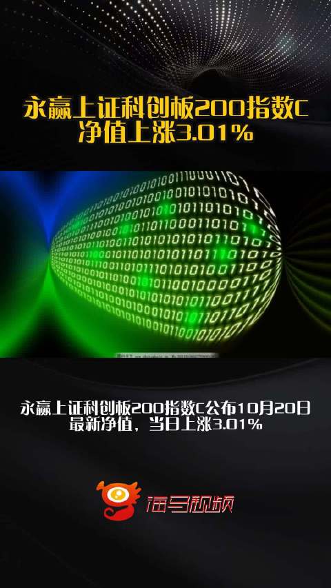 永赢上证科创板200指数C净值上涨3.01%