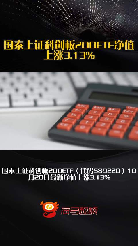 国泰上证科创板200ETF净值上涨3.13%