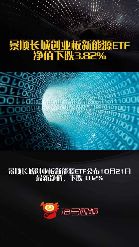 景顺长城创业板新能源ETF净值下跌3.82%