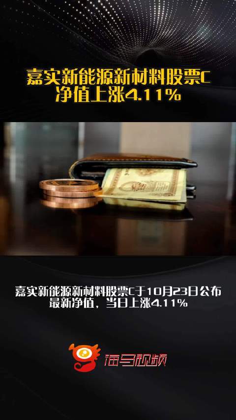 嘉实新能源新材料股票C净值上涨4.11%