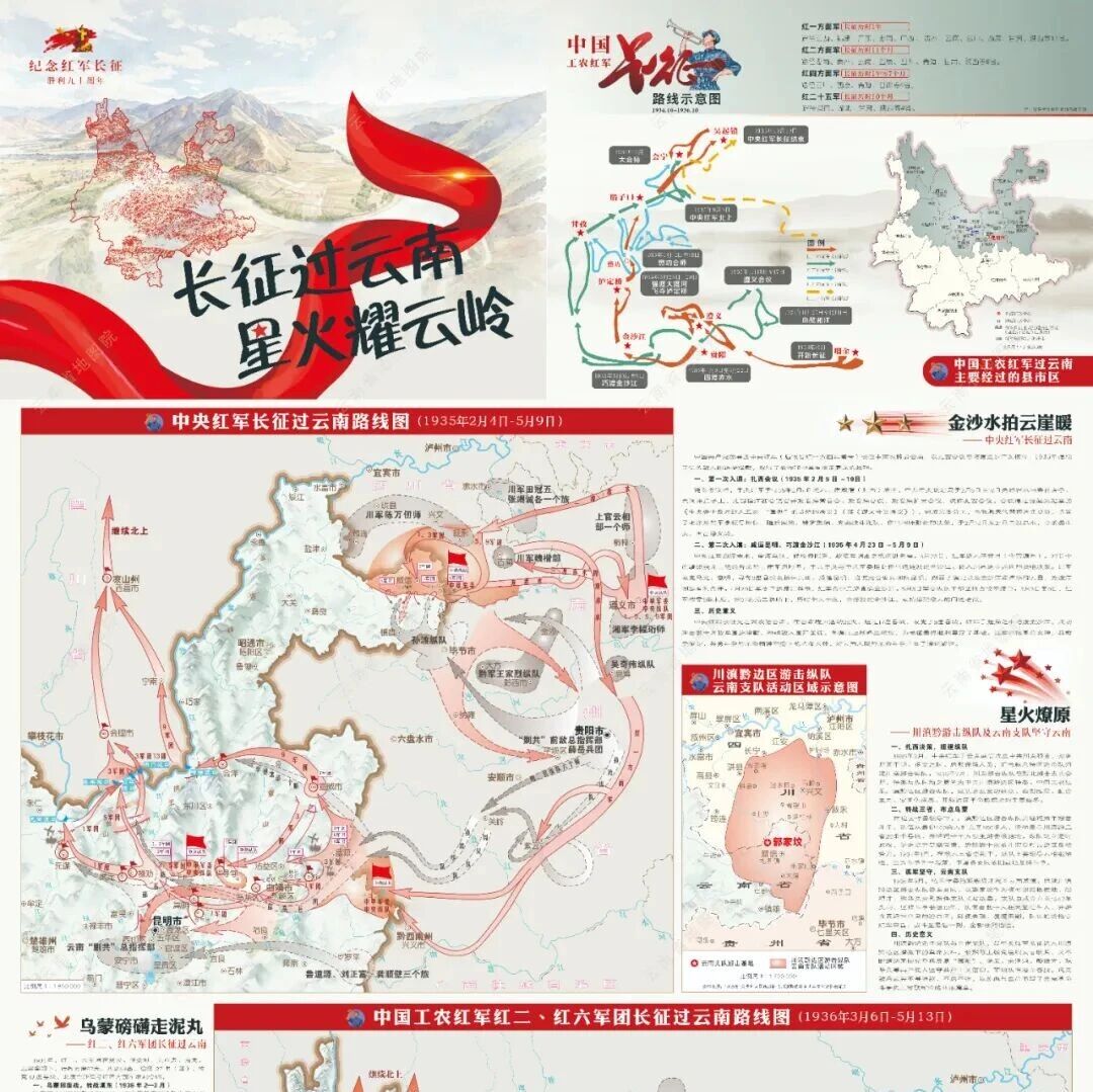 让我们一起，在地图上重走红军长征过云南之路