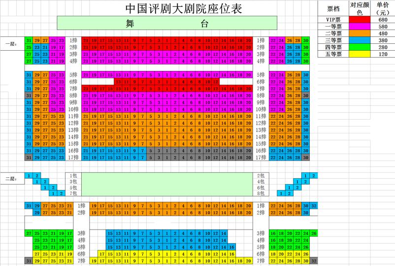 《决战天策府》巡演北京站票务座位图