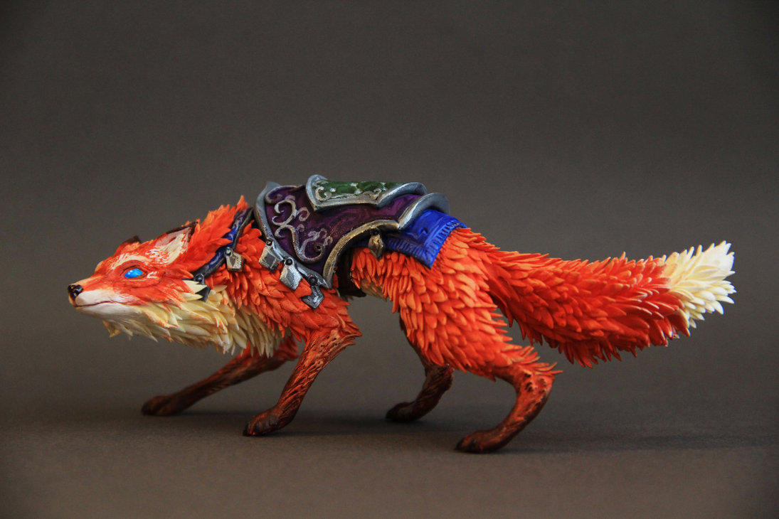 魔兽国外创意工坊手工:恶魔猎犬及狐狸坐骑模型-魔兽世界