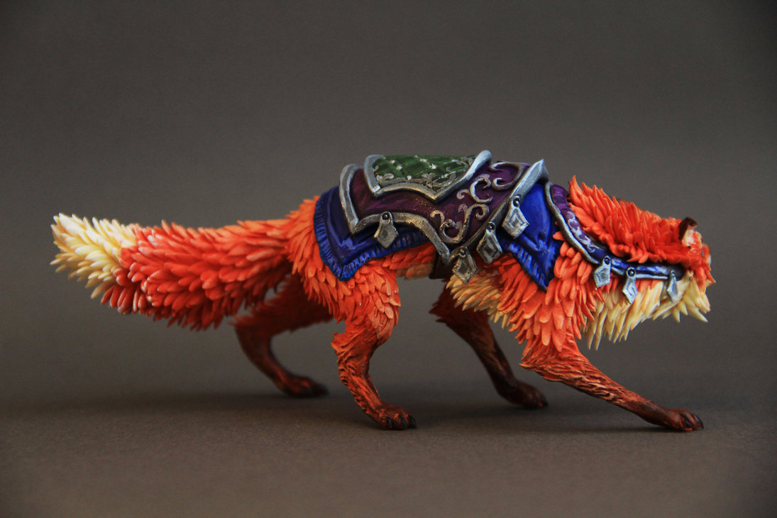 魔兽国外创意工坊手工:恶魔猎犬及狐狸坐骑模型-魔兽世界