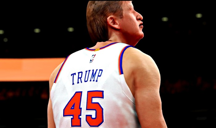 《NBA 2K17》奥巴马川普惊现史诗级模拟对决