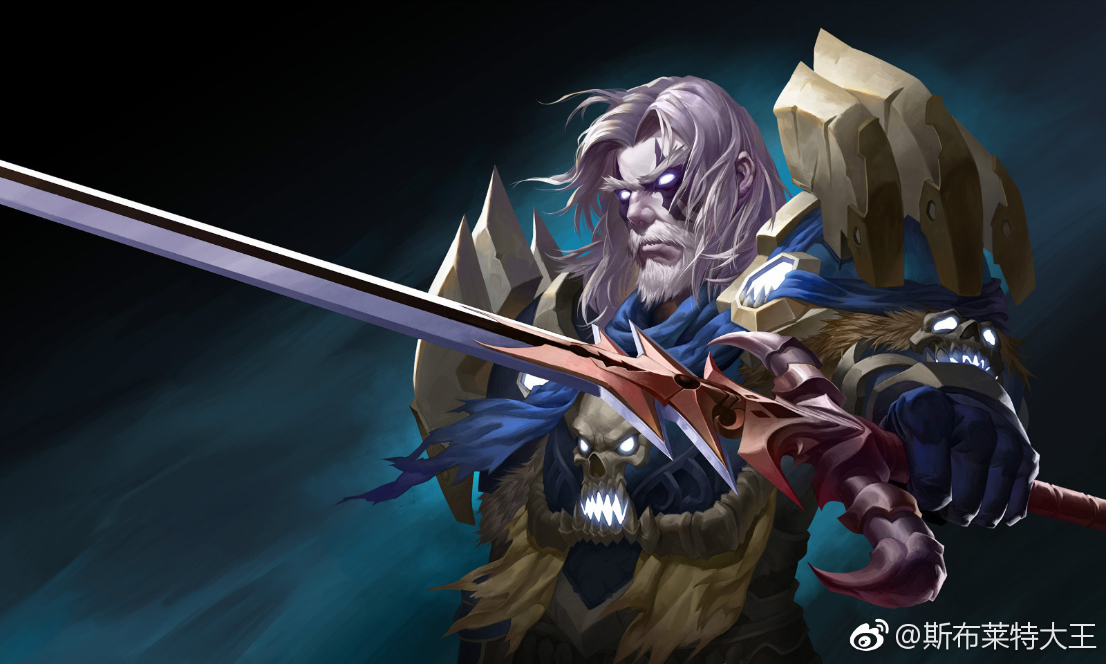 魔兽玩家原创图:死骑降临黑锋骑士团萨萨里安