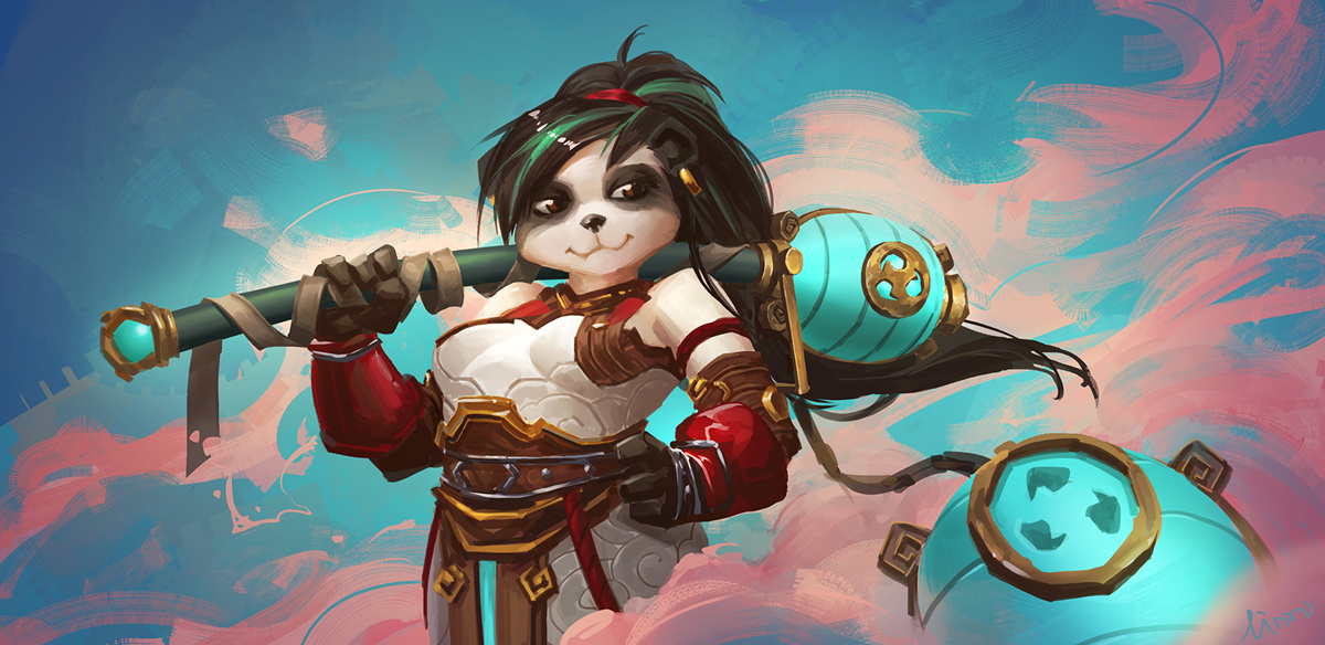 魔兽武僧坦克 女熊猫人最萌了