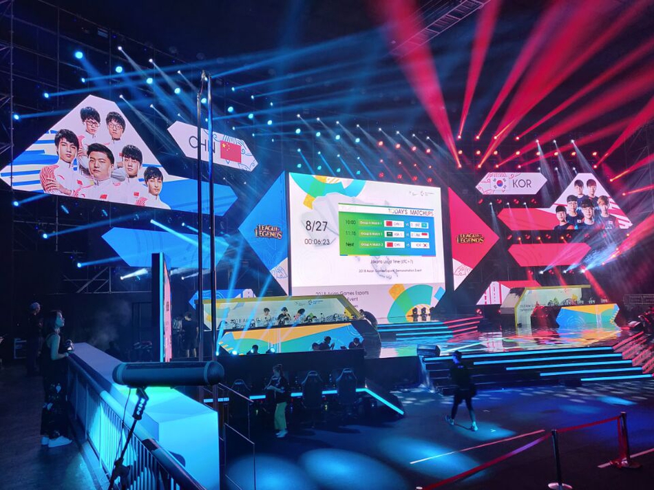 亚运会英雄联盟表演赛A组小组赛中韩焦点战