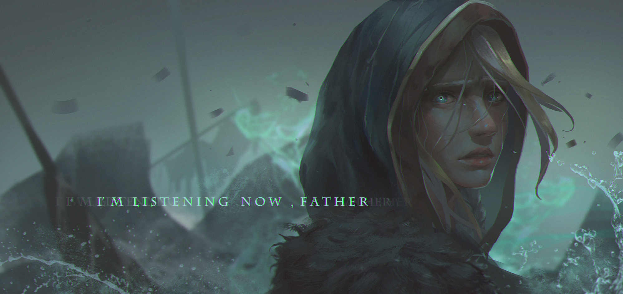 魔兽玩家原创吉安娜同人画作：当心那大海的女儿