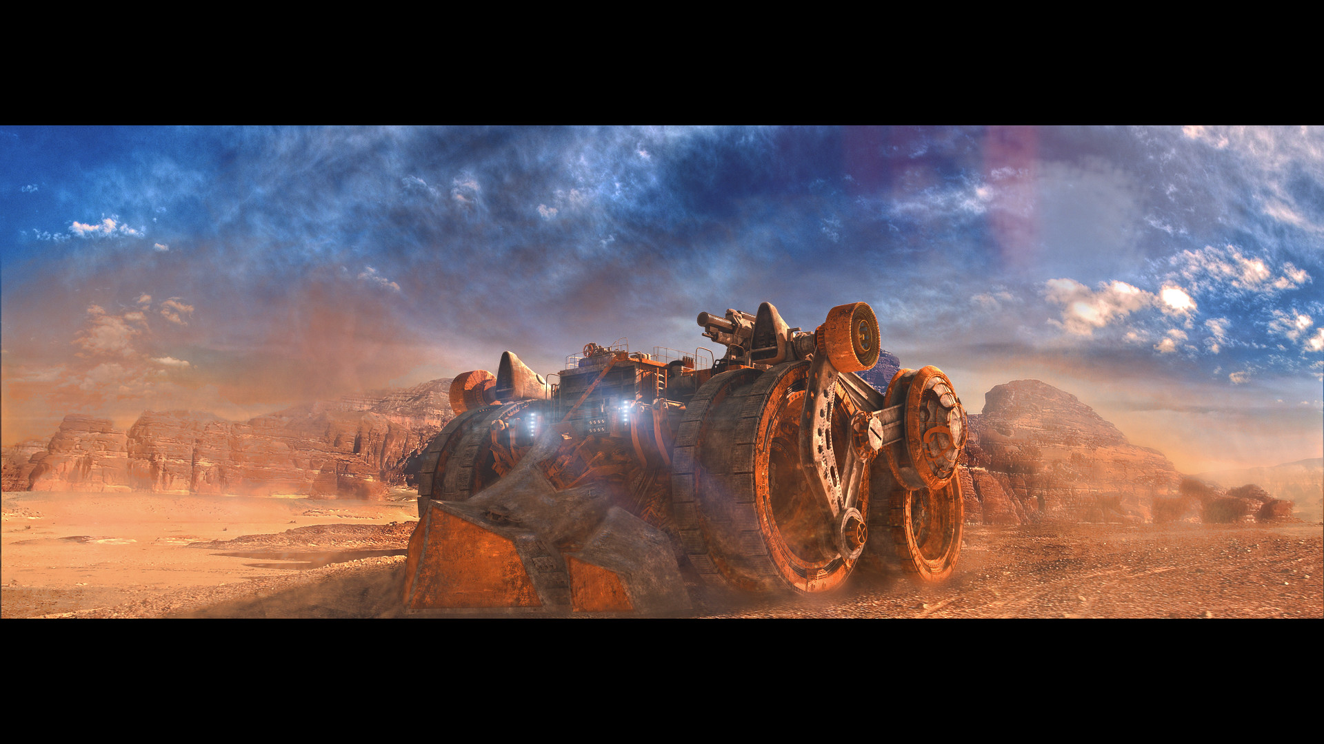 见证奥杜尔泰坦科技 玩家自制烈焰巨兽同人CG图