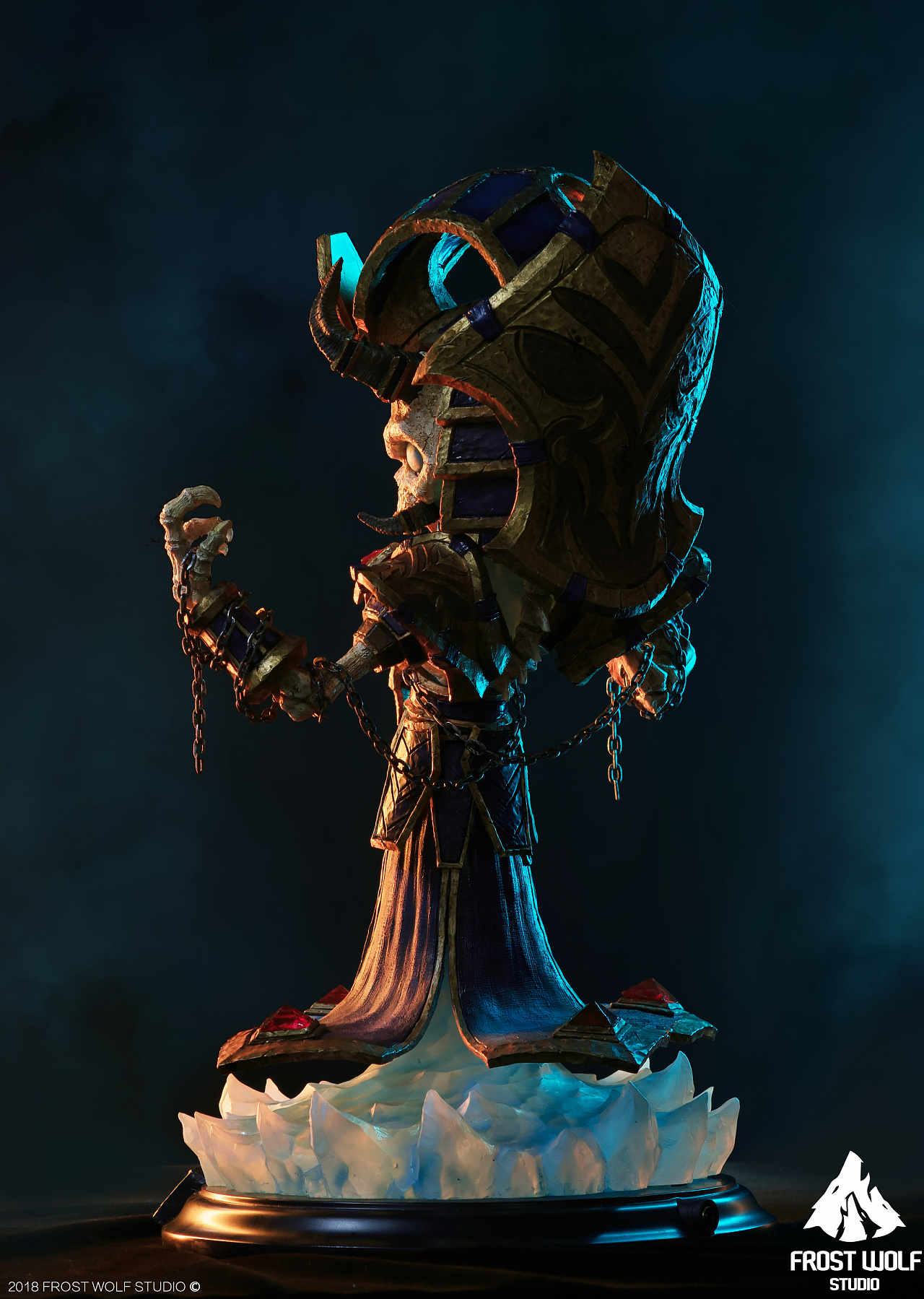 感受这纳克萨玛斯的恐惧 玩家自制巫妖小克雕像