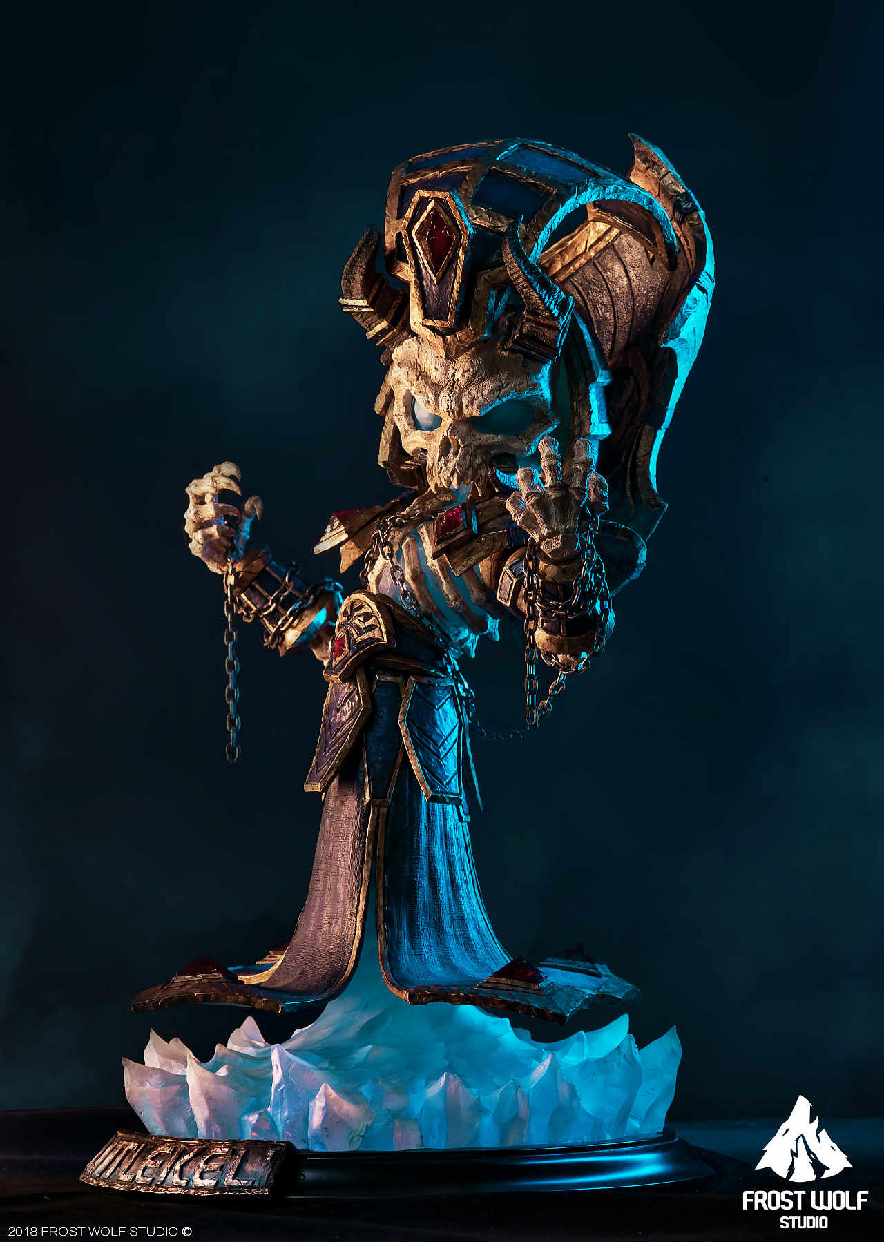 感受这纳克萨玛斯的恐惧 玩家自制巫妖小克雕像