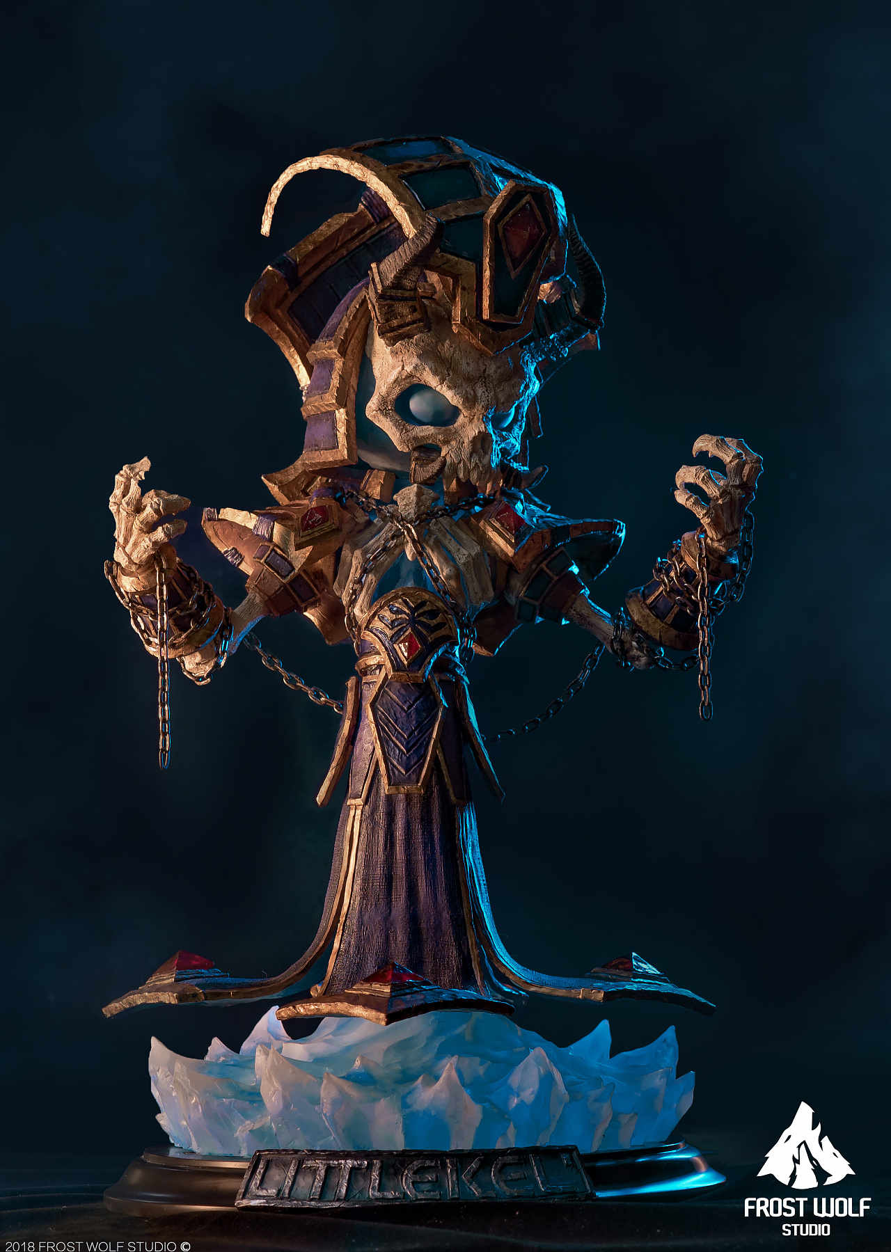 感受这纳克萨玛斯的恐惧 玩家自制巫妖小克雕像