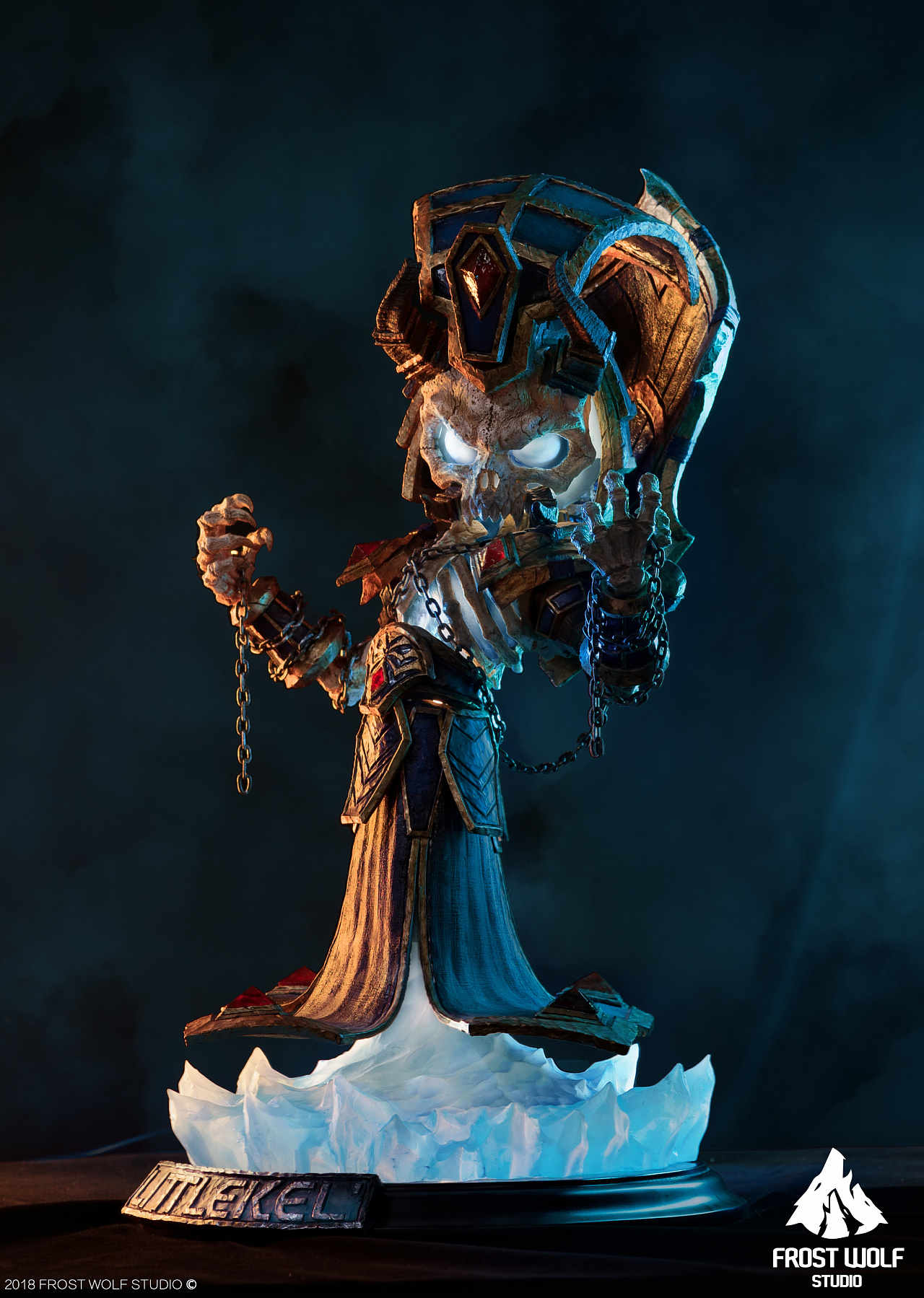 感受这纳克萨玛斯的恐惧 玩家自制巫妖小克雕像