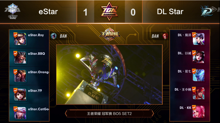 TGA王者荣耀 DL VS eStar兄弟战队争夺全国总冠