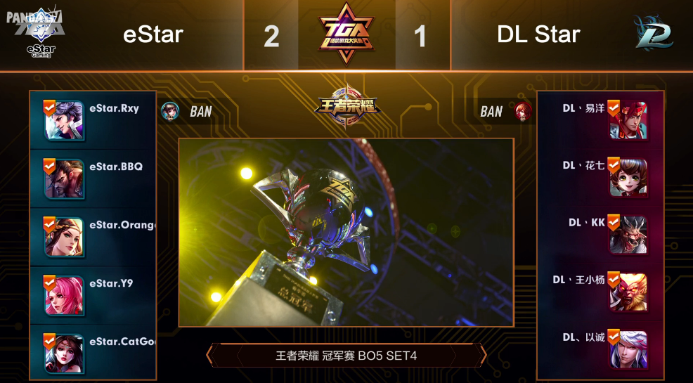 TGA王者荣耀 DL VS eStar兄弟战队争夺全国总冠