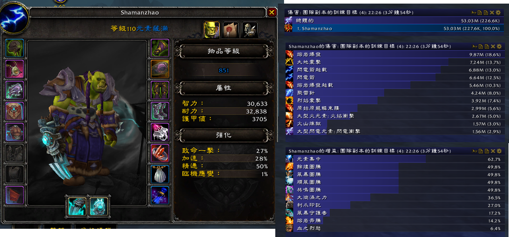 优先急速属性:玩家元素萨属性收益测试