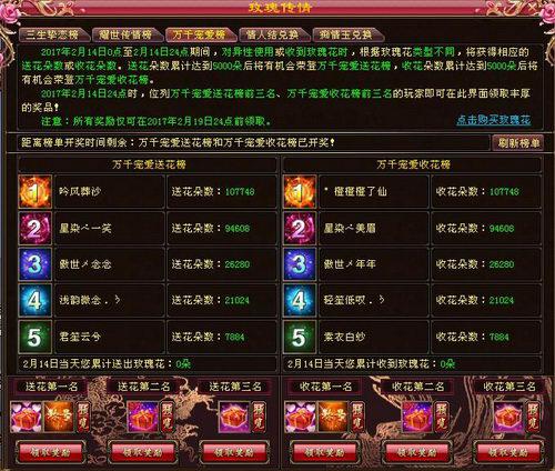【三世情缘】万千宠爱榜