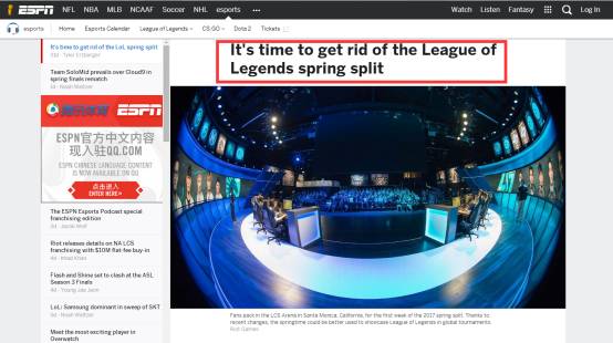 一个月前，ESPN曾撰写长文质疑目前春季赛阶段存在的必要性，对此johnson也予以了回应。
