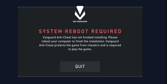 《Valorant》防作弊系统Vanguard掉线错误解决办法