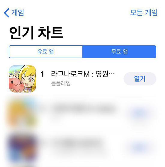 RO手游登顶韩国App Store下载榜
