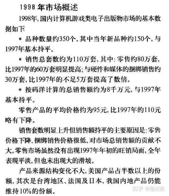 图片来源：1998年中国游戏行业数据报告