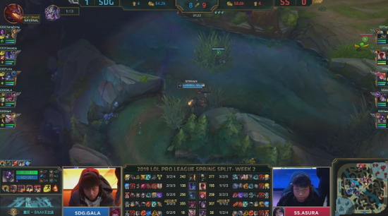 LPL“龙蛇大战”新军SDG 2:0击败Snake