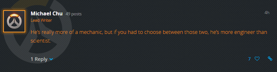 《守望先锋》首席编剧:哈蒙德更像一名机械师