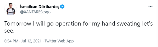 备受困扰 XANTARES欲通过手术解决手汗问题