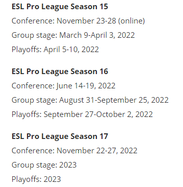 赛事扩军 ESL分享EPL Conference更多细节