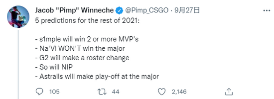 Pimp：FaZe是黑马 NaVi不会赢得Major冠军