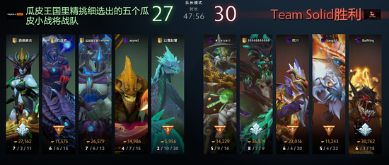 TI9海选B轮,固体劣势翻盘瓜皮战队