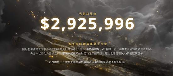 《DOTA2》TI10勇士令状现已上线 售价70元起