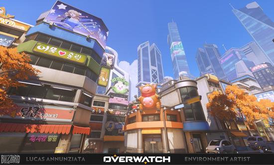 守望3D场景设计师分享地图设计 充气奶牛可爱至极