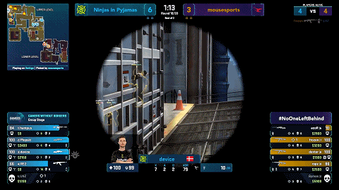 GWB慈善赛：mousesports连胜成功突围A组