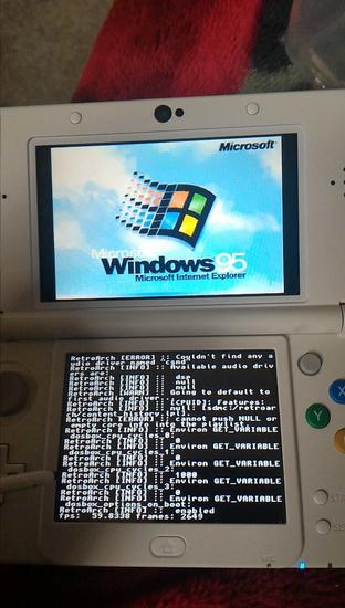 任天堂3DS掌机成功运行Win 95