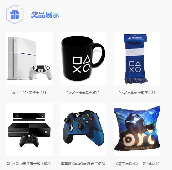 年度游戏评选奖品展示