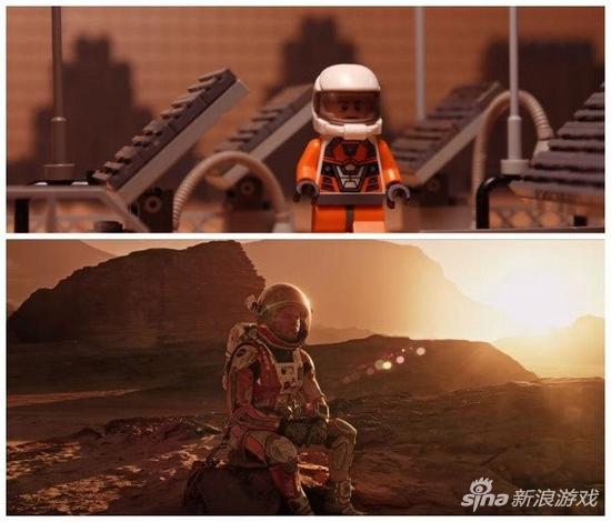 在《火星救援》（The Martian）中，穿着太空服的马特·达蒙（Matt Damon）。