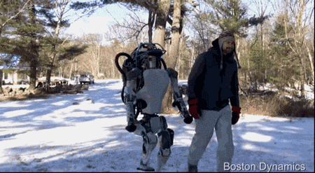 有个机器人，他能够和你散步约会。不小心摔倒了，却能自己迅速站起来。