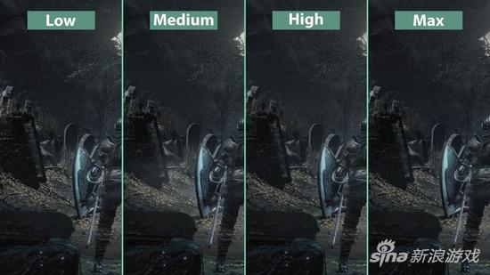 《黑暗之魂3》PC版高低画质对比