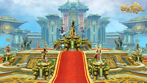 图7 塑造皇帝雕像，每天数十万玩家前来朝拜